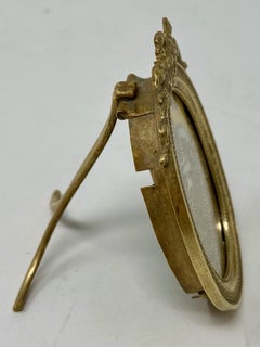 Antique French Louis XV Style Bronze D'ore Oval Picture Frame, Circa 1890