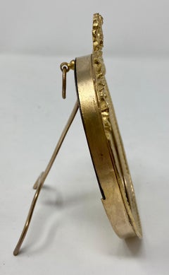 Antique French Louis XV Style Bronze D'ore Oval Picture Frame, Circa 1890