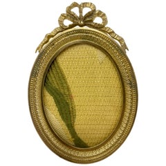 Antique French Louis XV Style Bronze Doré Oval Picture Frame, circa 1890