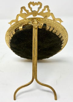 Antique French Louis XV Style Bronze D'oré Round Picture Frame, Circa 1890