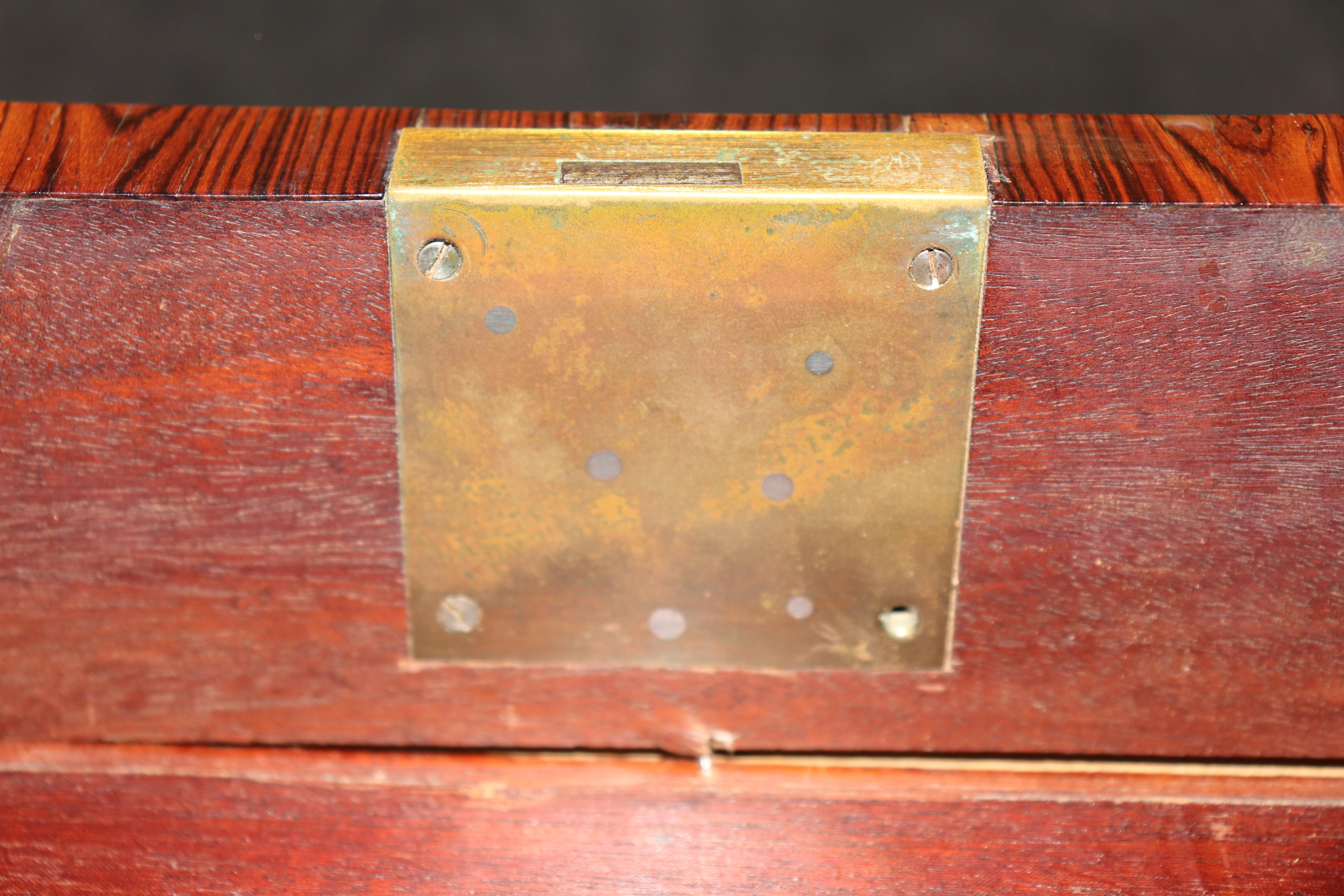 Antique French Louis XV Style Bronze Mounted Leather Top Desk Signed Billen For Sale 9