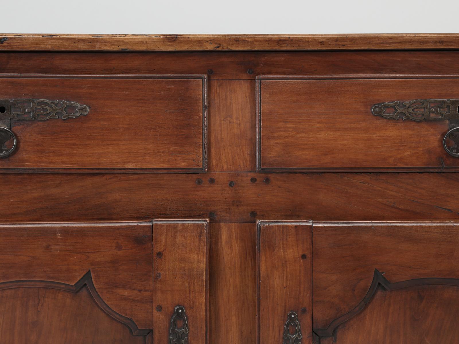 Antique French Louis XV Style Buffet Cherrywood circa Sympathetic Restoration For Sale 7