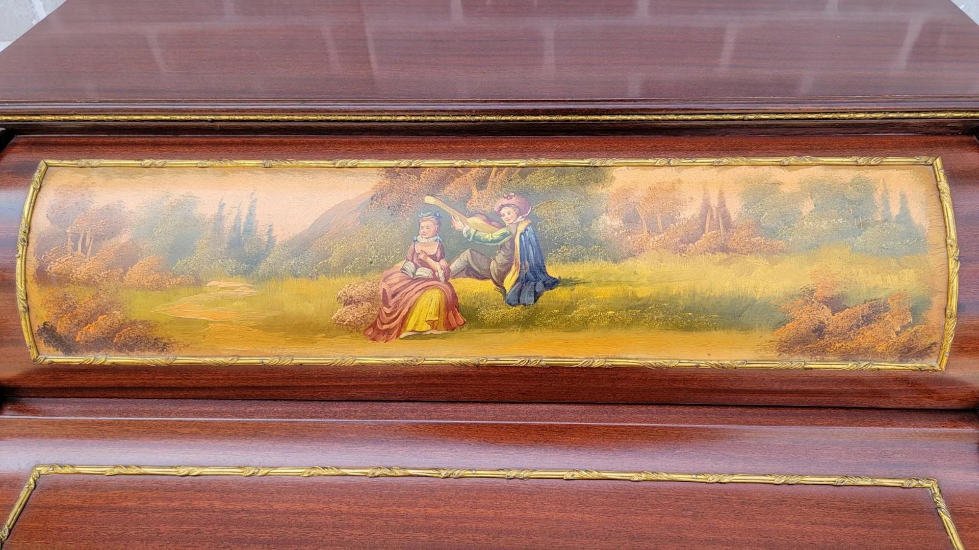 20ième siècle Bureau de Pente français ancien de style Louis XV pour femmes