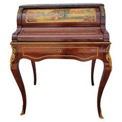 Antique French Louis XV Style Bureau De Pente Ladies Desk