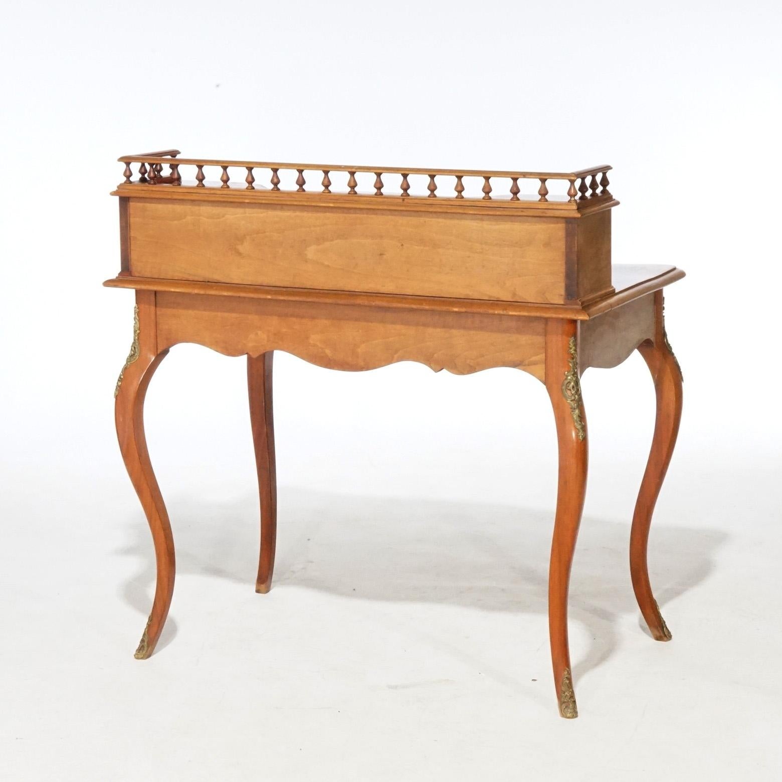 Antique French Louis XV Style Burl & Mahogany Parquetry Ladies Desk  8
