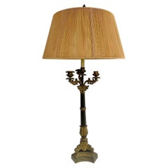 Antique French Louis xv Style Candelbra Converted Table Lamp, a Pair