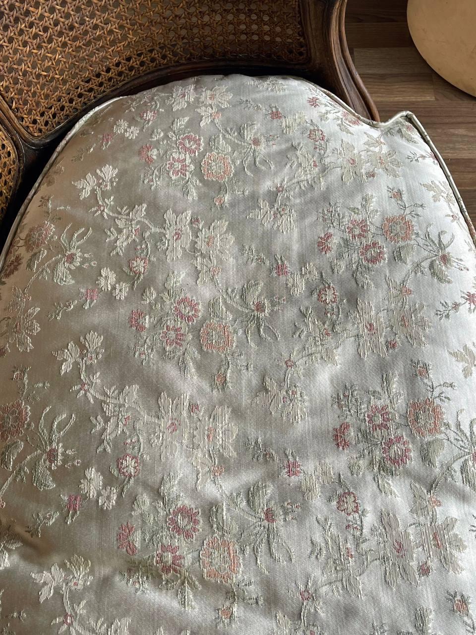 Antique French Louis XV Style Caned Settee Sofa 5