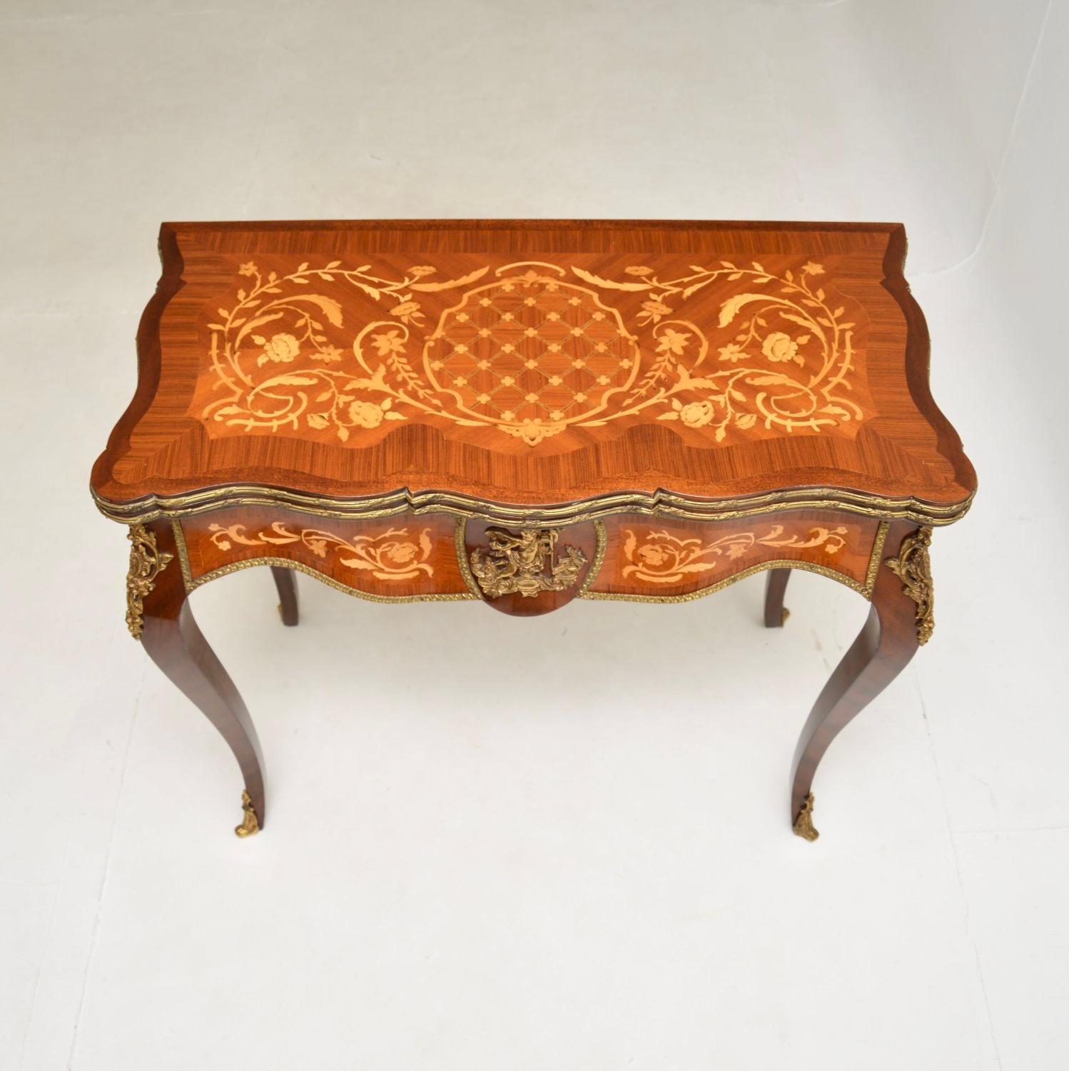 Antique French Louis XV Style Card / Console Table For Sale 4