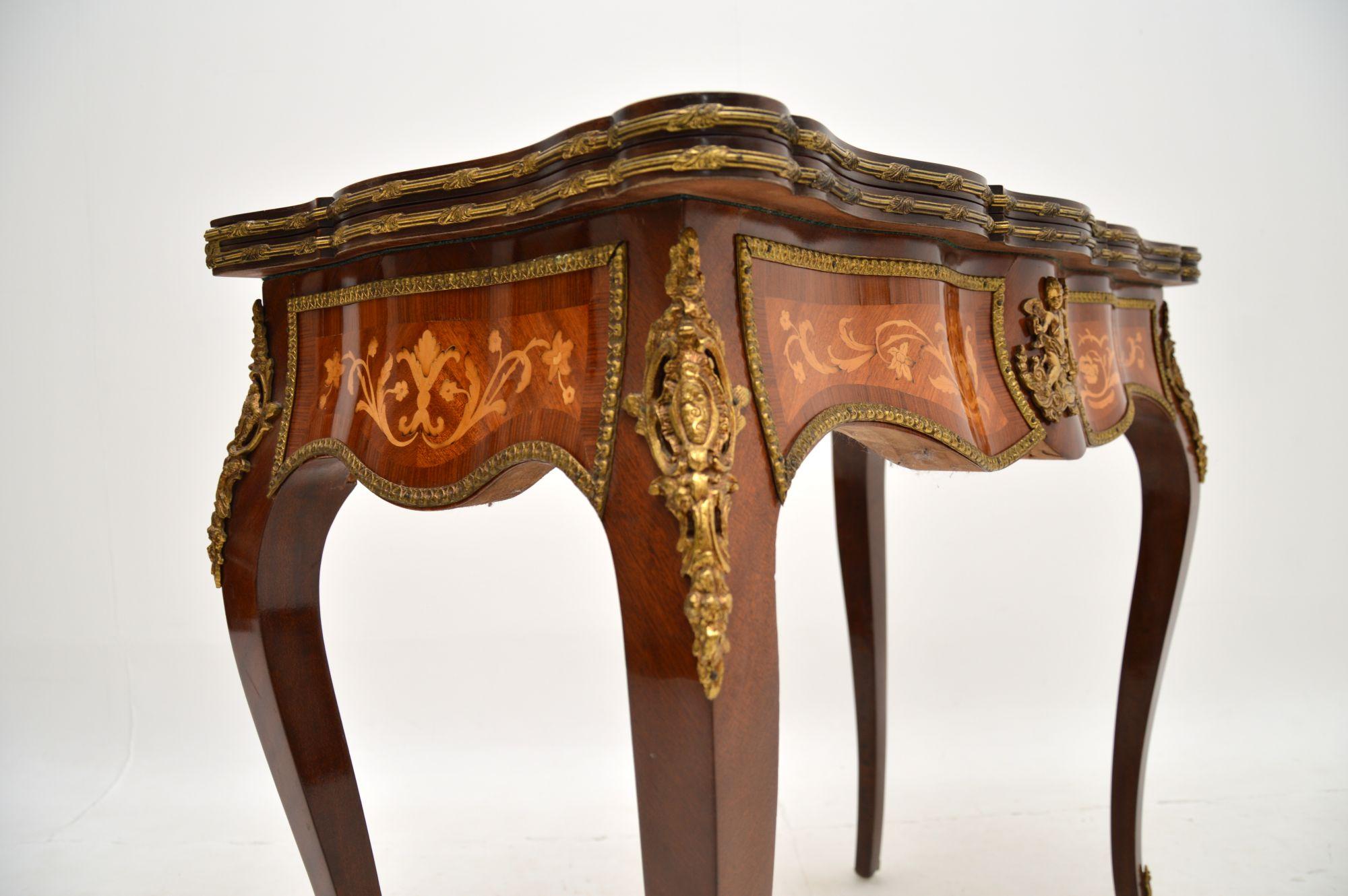 Antique French Louis XV Style Card / Console Table For Sale 8