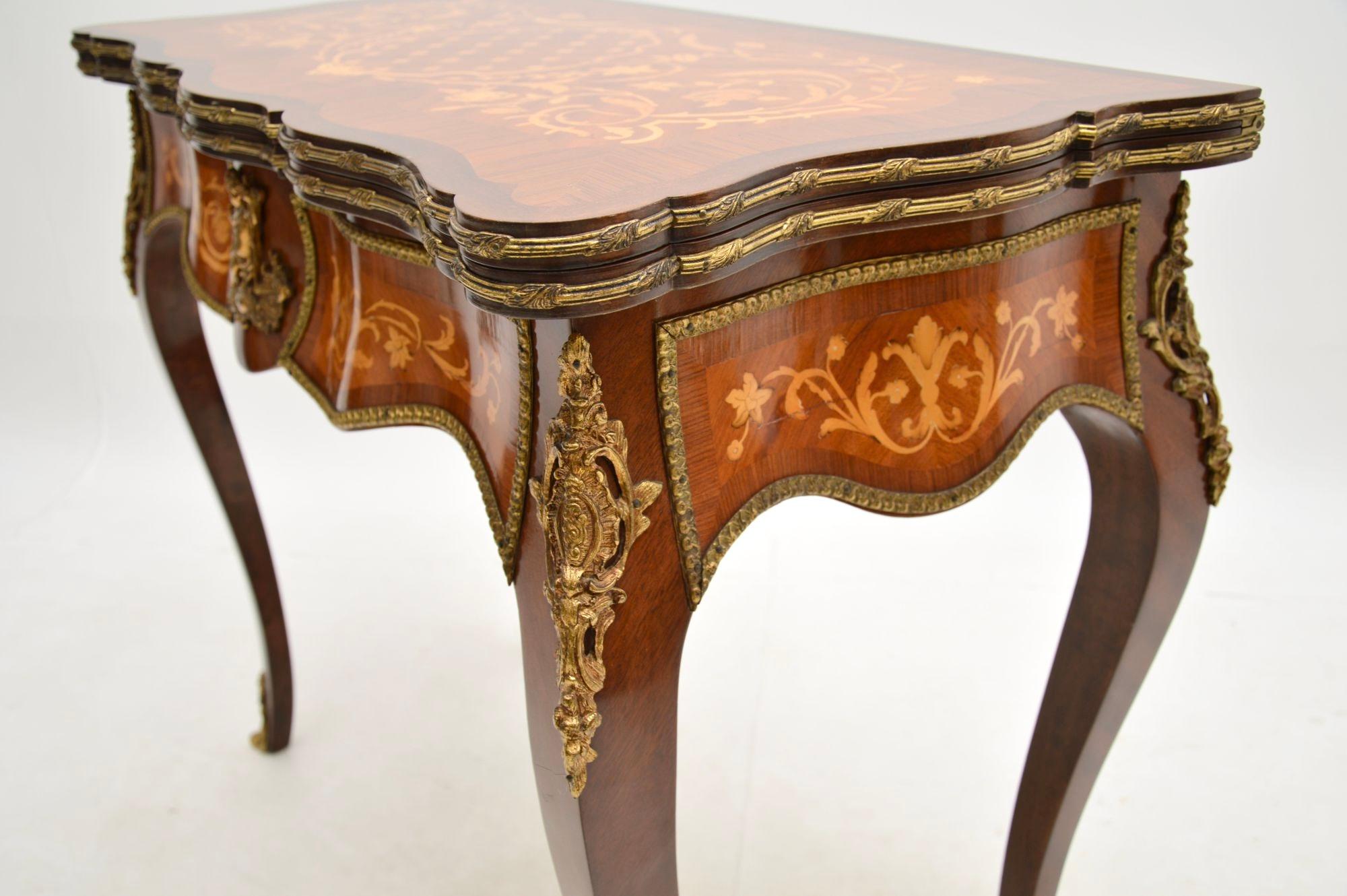 Antique French Louis XV Style Card / Console Table For Sale 9