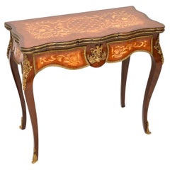 Ancienne table de poker/console française de style Louis XV