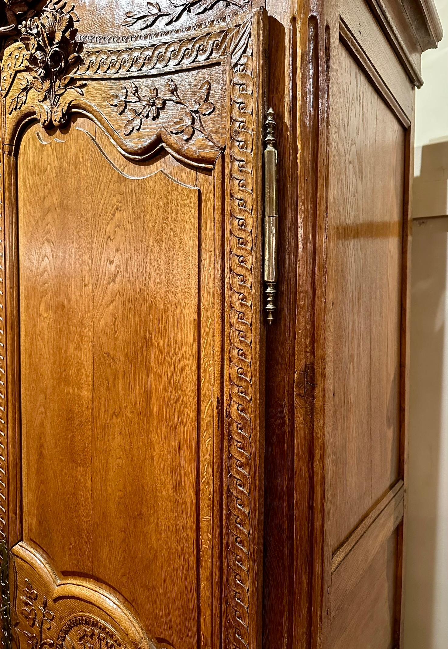 Antique French Louis XV Style Carved Oak 