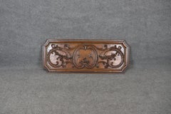 Antique French Louis XV Style Carved Oak Gilded Boiserie Door Topper
