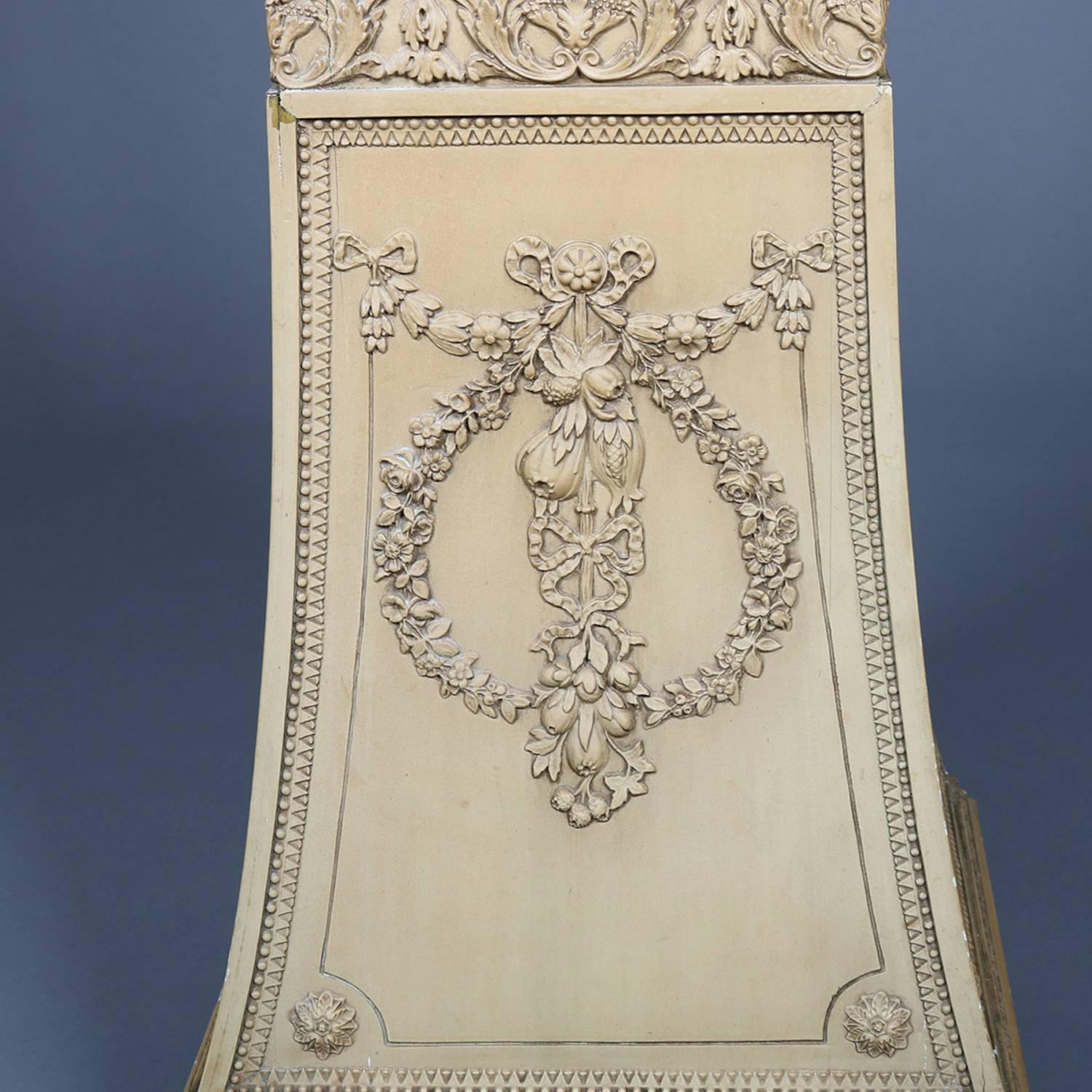 20th Century Antique French Louis XV Style Carved Wood & Gesso Sculpture Pedestal, circa 1900