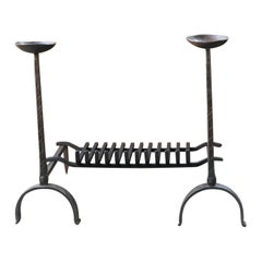 Antique French Louis XV Style Fire Grate, Fireplace Grate