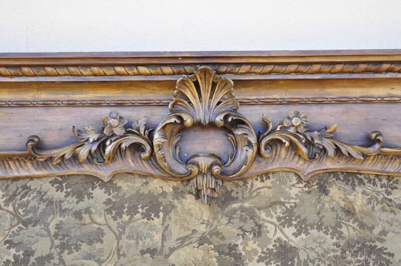 Antike Französisch Louis XV Stil große Overmantle Trumeau Spiegel mit Wandteppich (Louis XV.) im Angebot