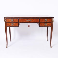 Antique French Louis XV Style Leather Top Desk