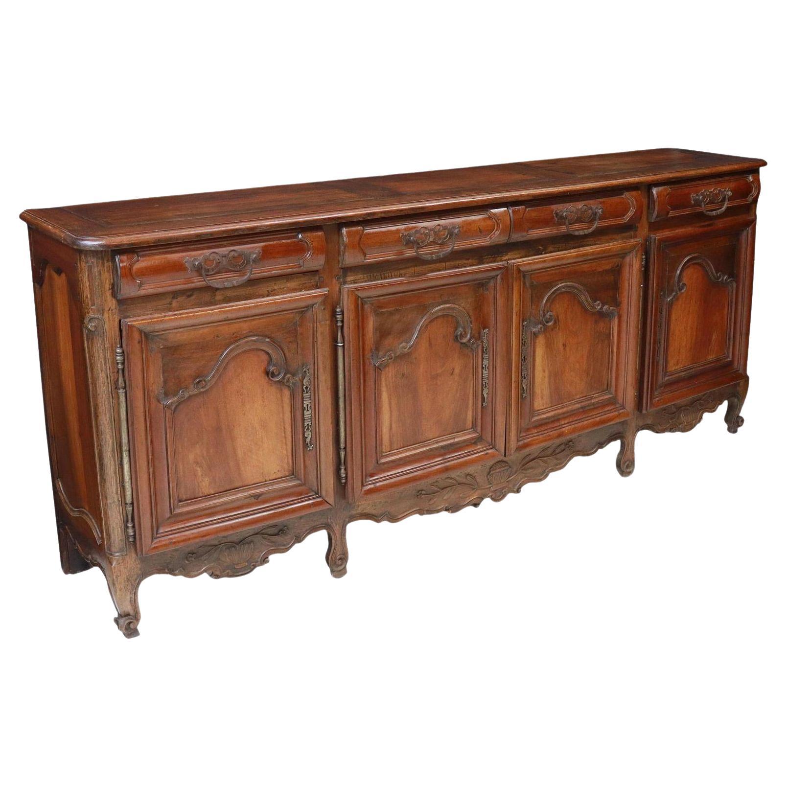 Antique French Louis XV Style Long Sideboard 19th Century