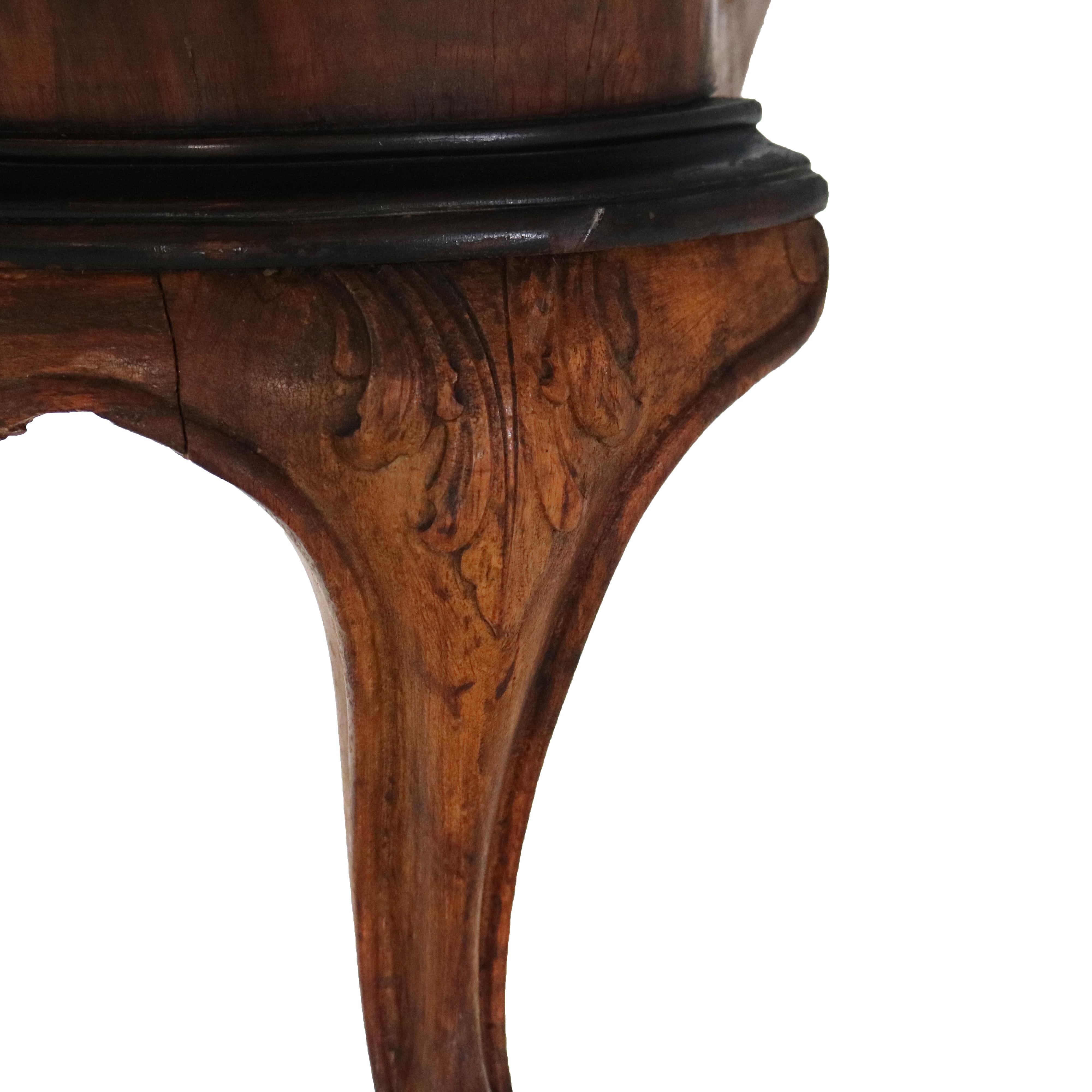 Antique French Louis XV Style Maple & Crotch Wood Burl King Sized Bed C1940 15