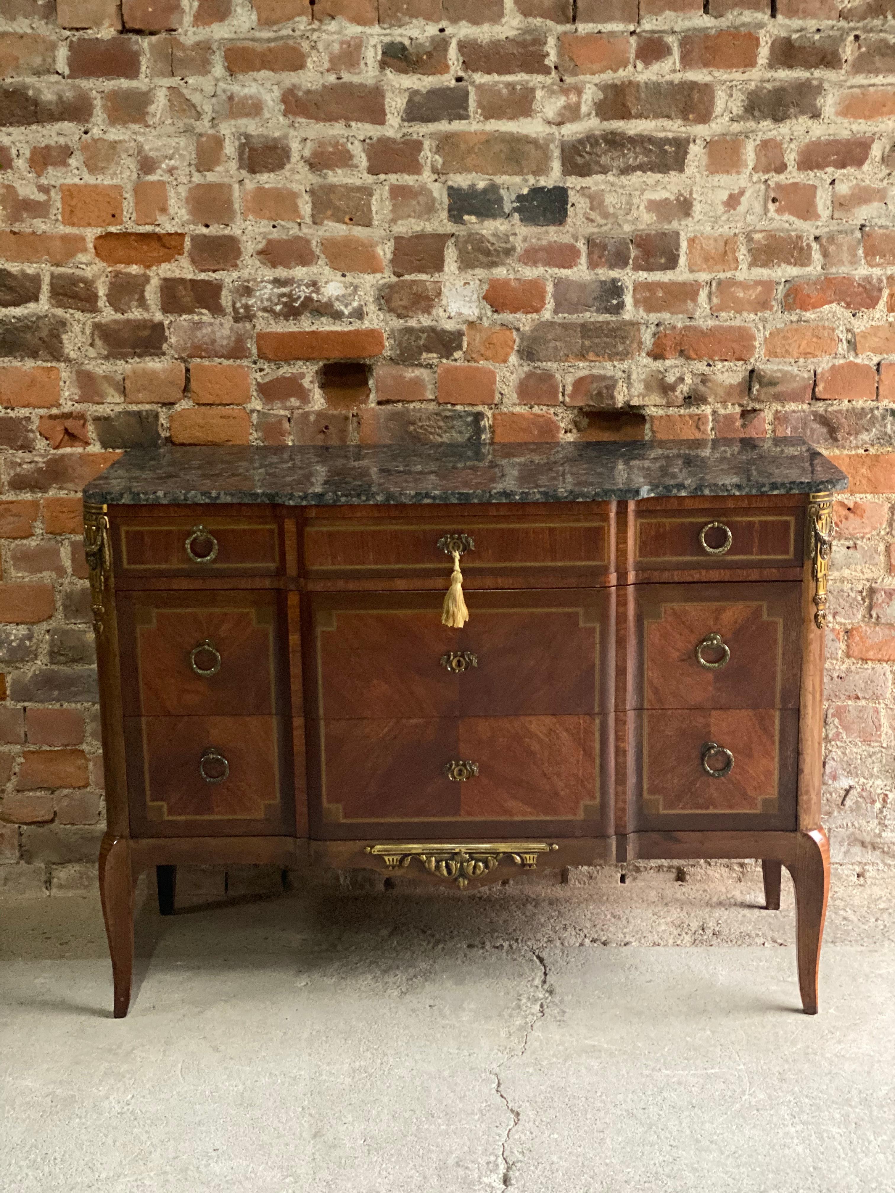 Antique French Louis XV Style Marble Commode, France, circa 1890 In Good Condition In Longdon, Tewkesbury