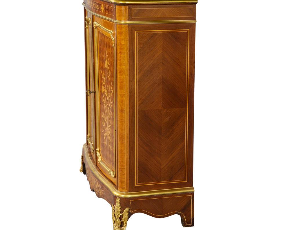 Antique French Louis XV Style Marble Top Commode Cabinet For Sale 3