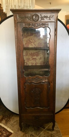 Antique French Louis XV Style 19th Century Vitrine Display Cabinet