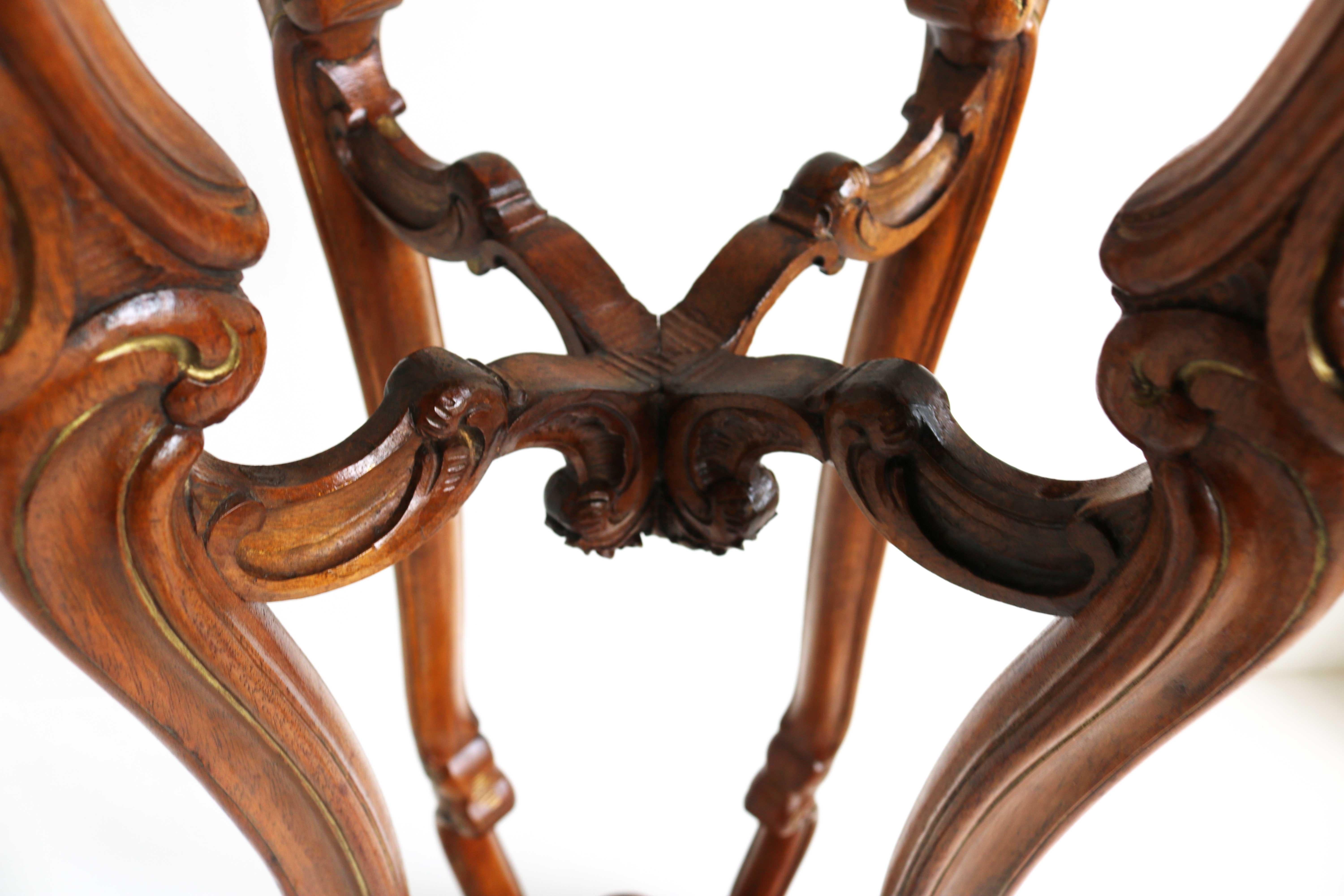 Antique French Louis XV Style Plant Stand, Carved Wood Table, Pedestal ca. 1900 For Sale 10