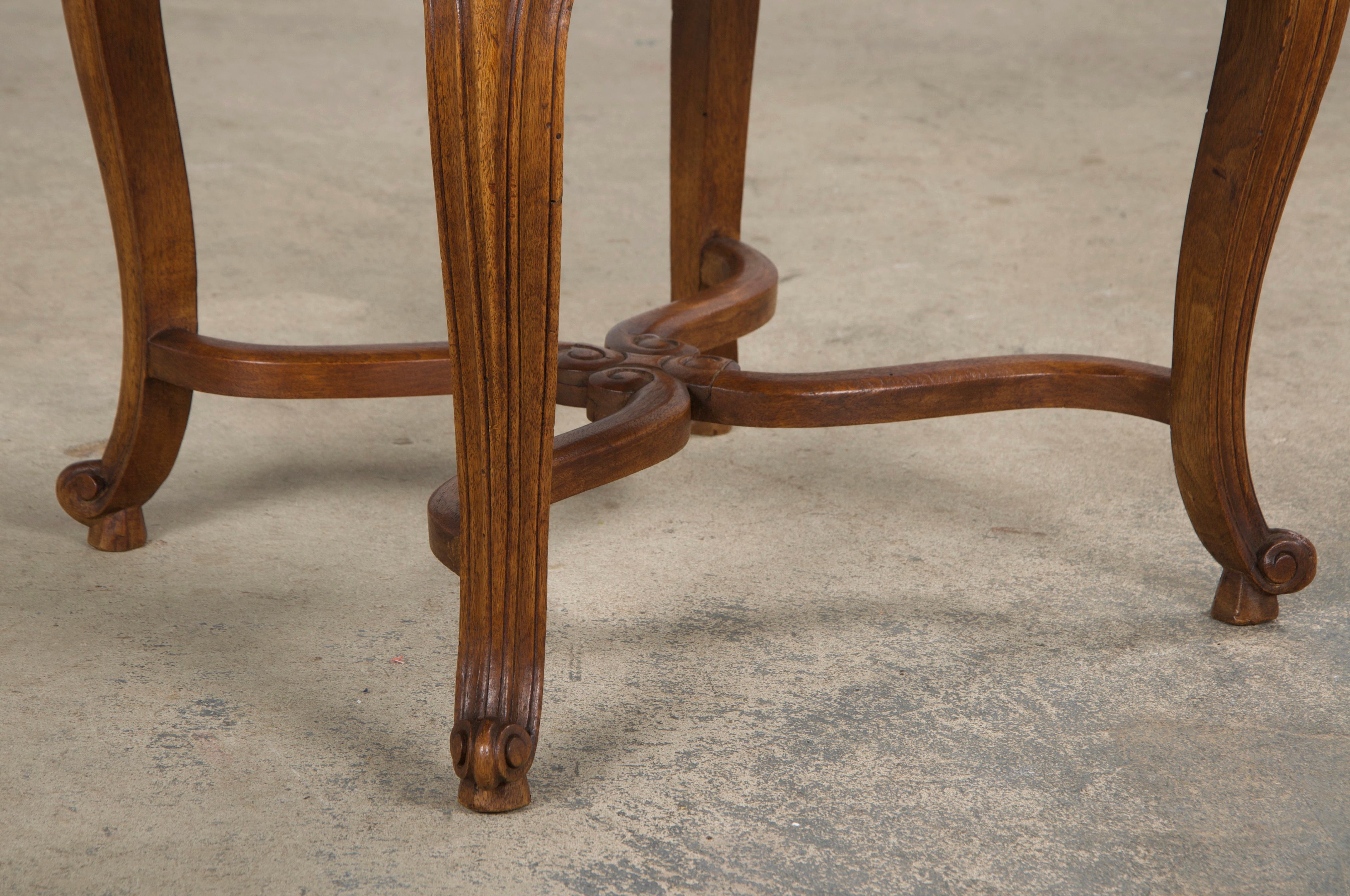 Antique French Louis XV Style Provincial Walnut Cane Dining Chairs - Set of 6 12