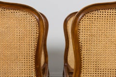 Antique French Louis XV Style Provincial Walnut Twin Size Bed Frames - A Pair