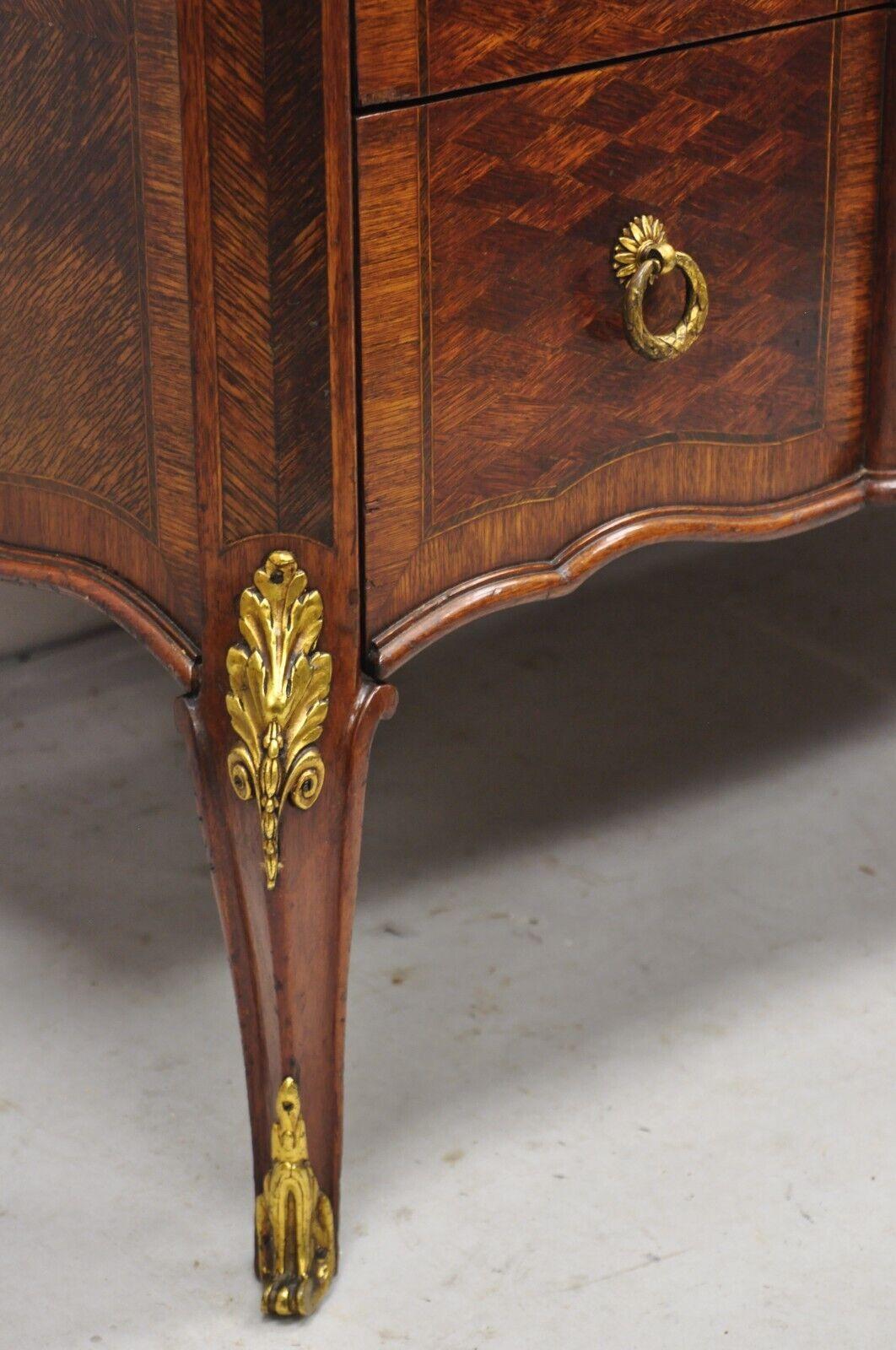 Antique French Louis XV Style Purple Marble Bronze Ormolu Dresser Commode Chest For Sale 5