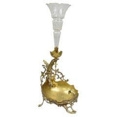 Antique French Louis XV Style Rococo Figural Bronze Cherub Centerpiece Epergne