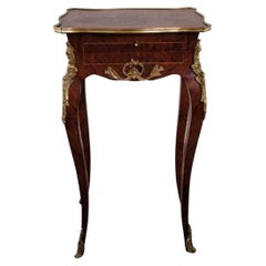 Antique French Louis XV Style Rosewood Mahogany Side Table