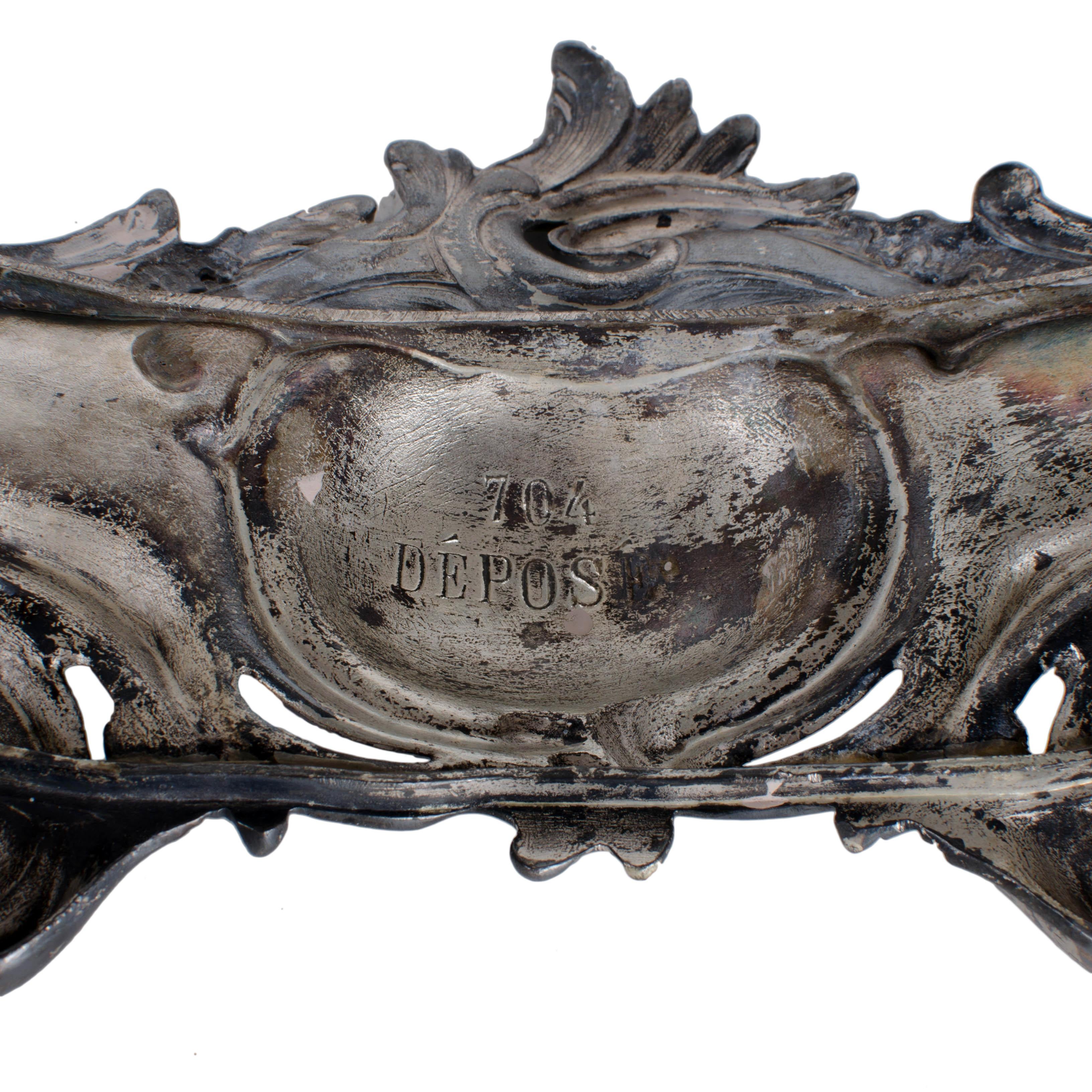 Antique French Louis XV Style Silver-plate Jardiniere im Angebot 4