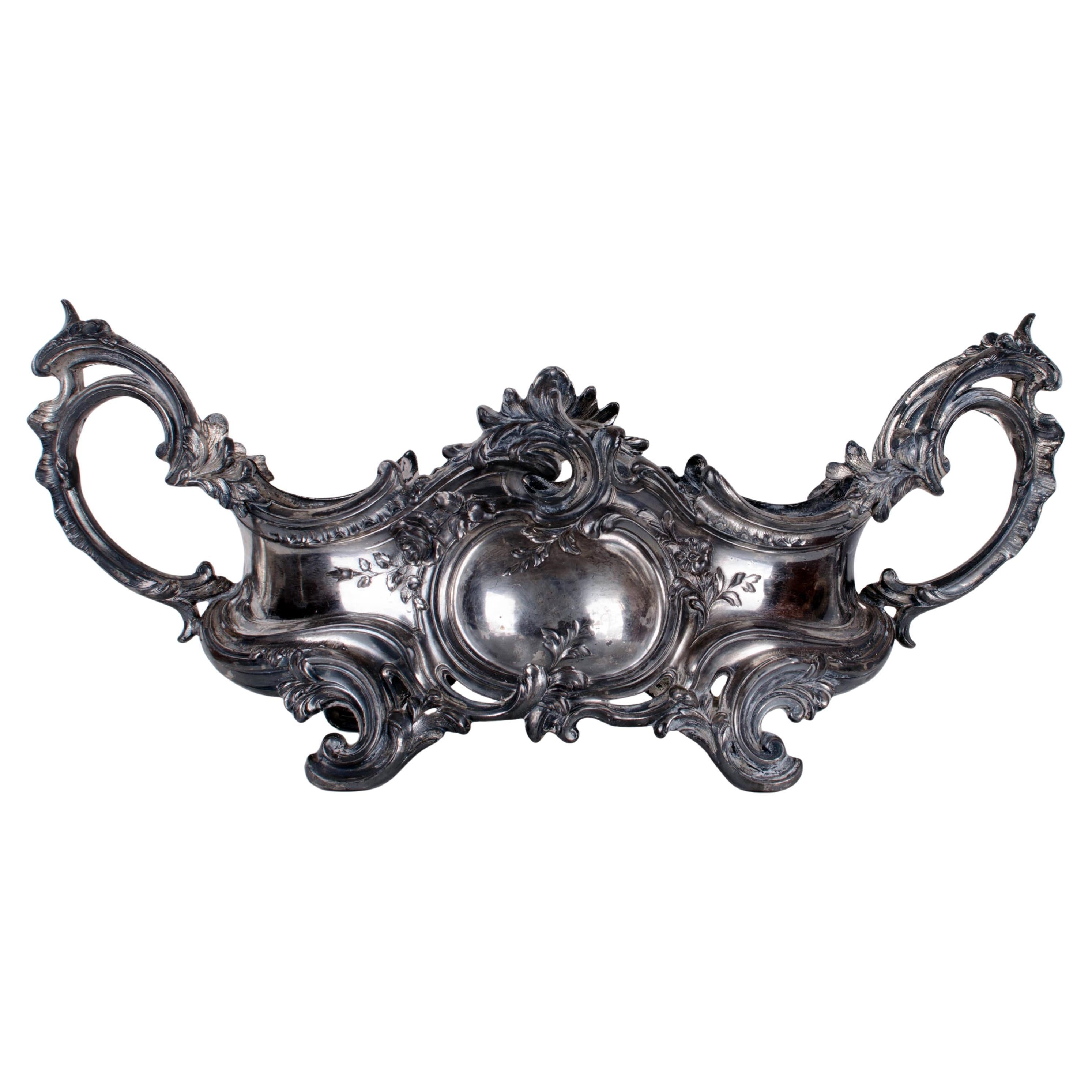 Antique French Louis XV Style Silver-plate Jardiniere