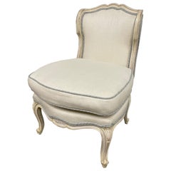 Ancienne chaise pantoufle française de style Louis XV
