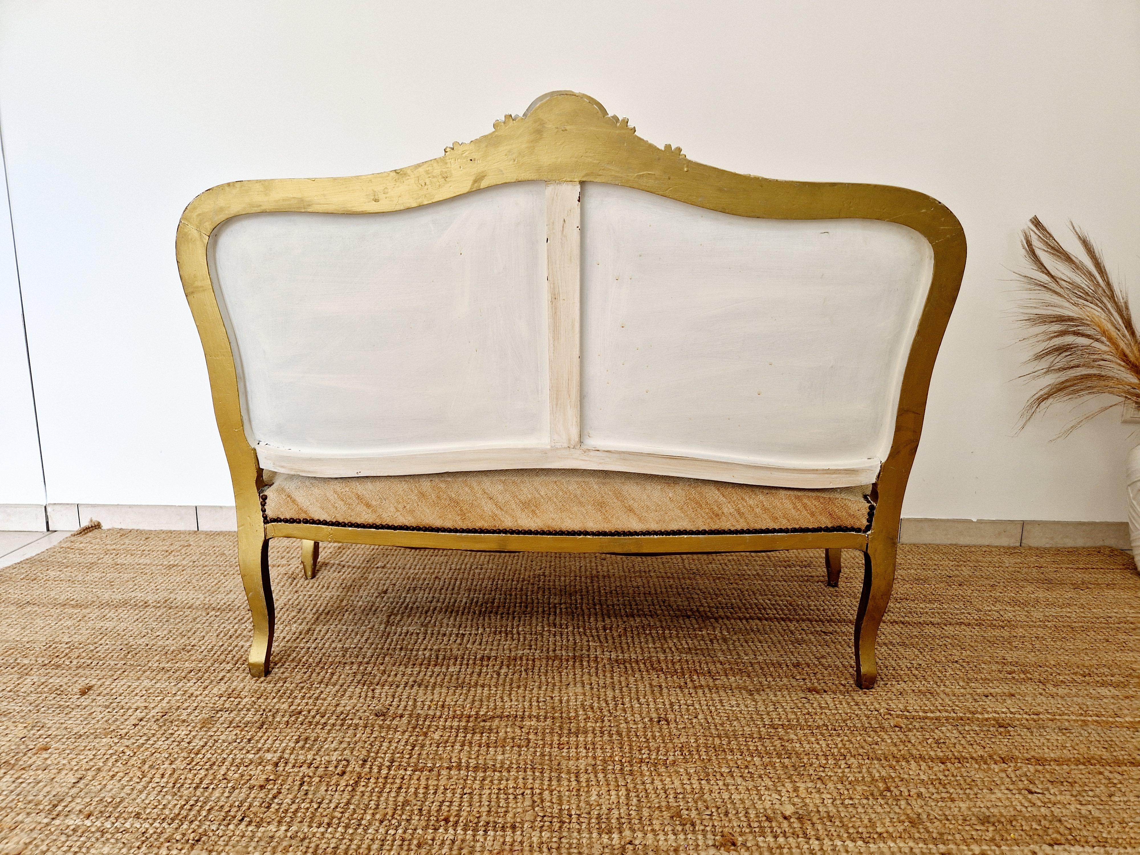 Canapé ancien français de style Louis XV en vente 2
