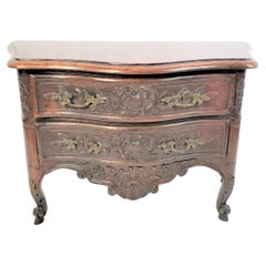Antique French Louis XV Styled Miniature Two Drawer Dresser or Jewelry Chest