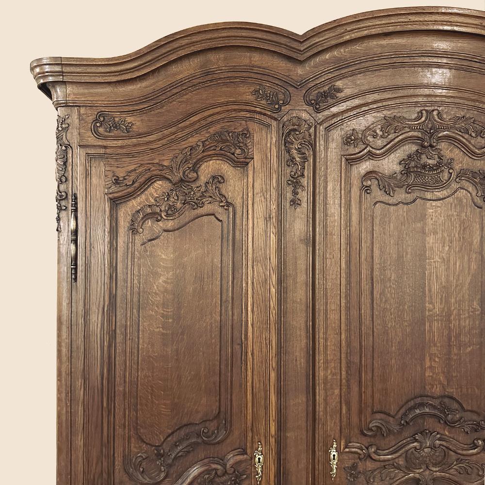Antique French Louis XV Triple Armoire For Sale 8