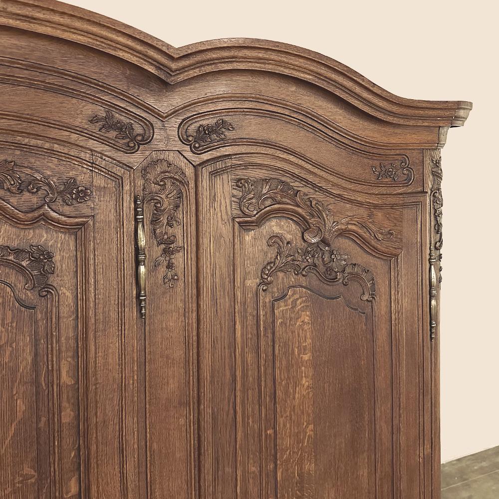 Antique French Louis XV Triple Armoire For Sale 10