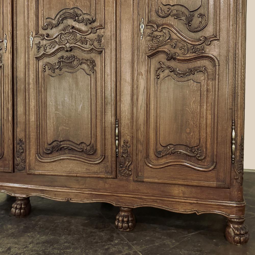 Antique French Louis XV Triple Armoire For Sale 12