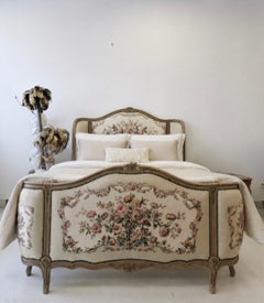 Antique French Louis XV UK King Size Bed Corbeille