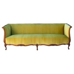 Antique French Louis XV Velvet Sofa