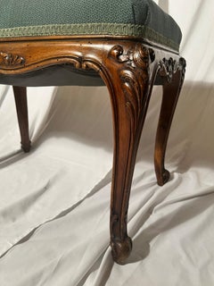Antique French Louis XV Walnut Bench circa 1880