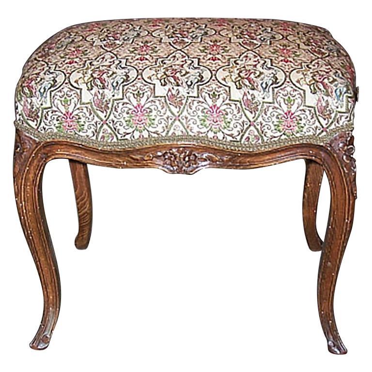 Antique French Louis Xv Walnut Bench Circa 1880 For Sale At 1stdibs