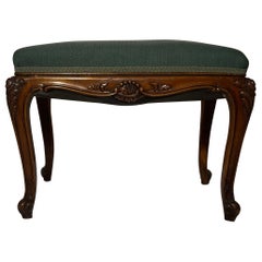 Banc ancien en noyer Louis XV circa 1880