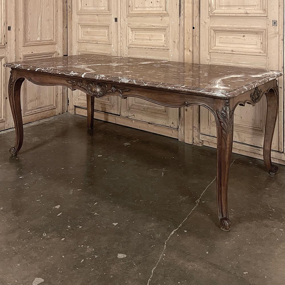 antique french marble top dining table