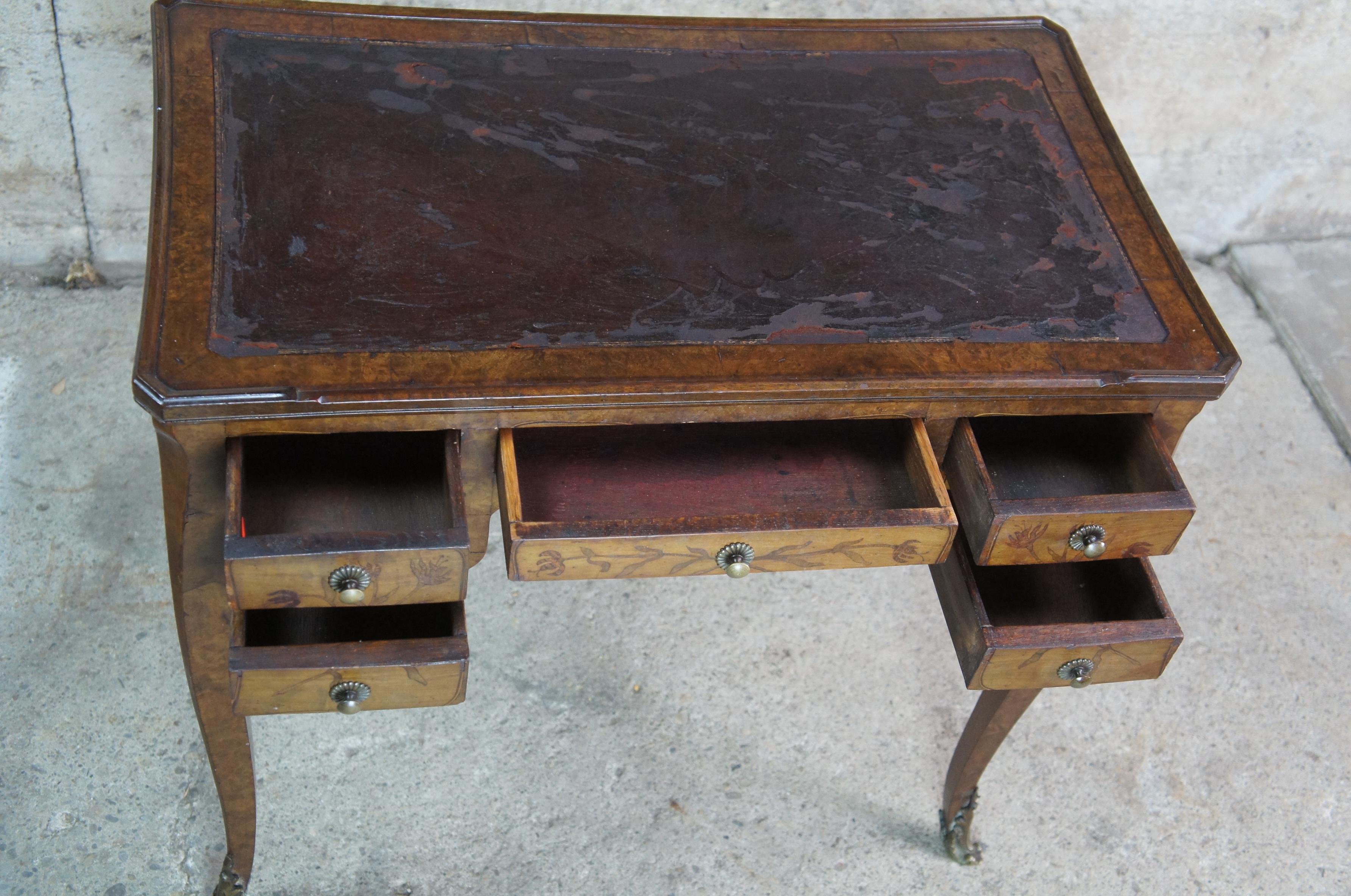 ladies writing desk with drawers