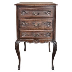 Antique French Louis XV Walnut Petit Commode ~ Nightstand