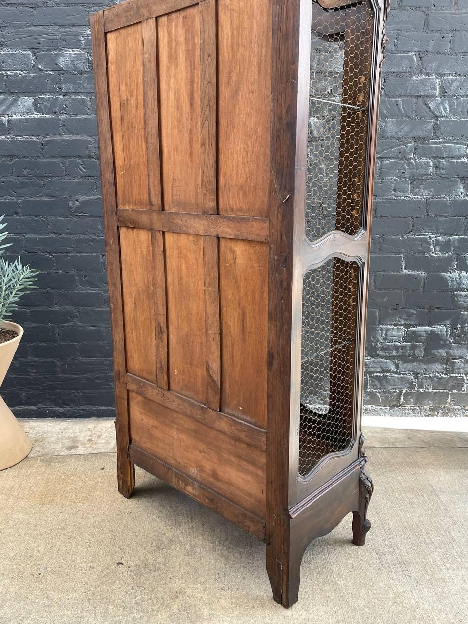 Antique French Louis XVI Armoire Display Shelf Cabinet For Sale 10