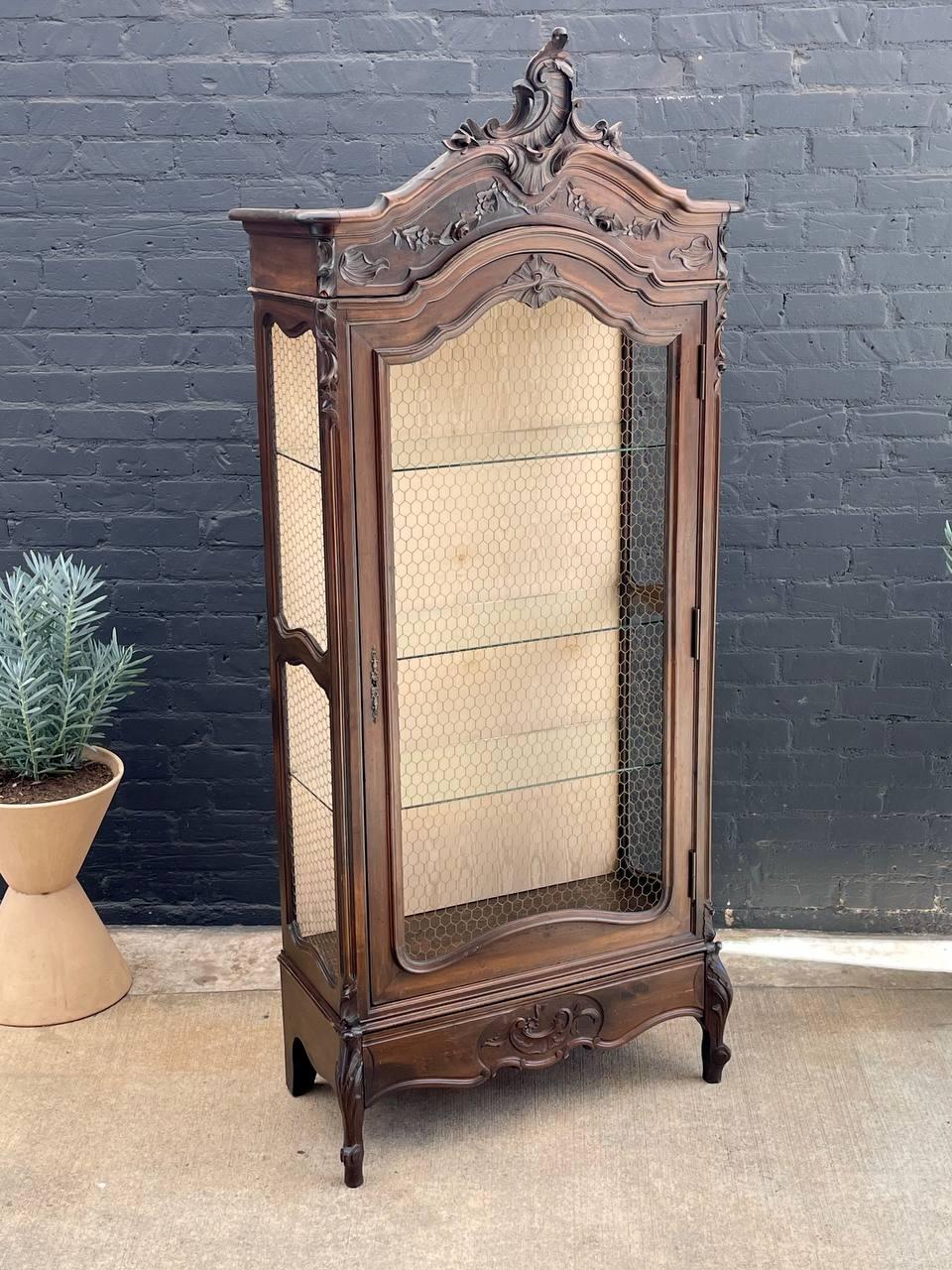 Antique French Louis XVI Armoire Display Shelf Cabinet

Country: France 
Materials: Oak, Glass Shelves, Metal Mesh Door
Condition: Original Condition
Style: French Antique 
Year: 1940’s

$2,895

Dimensions 
97.50”H x 41”W x 19.50”D